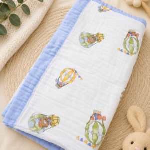 Roots n Looms™ Premium 6-Layer Crinkled Muslin Baby Blanket